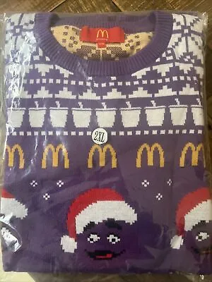 Purple Grimace Holiday Knit Sweater By McDonald’s - XXL Limited Edition Sold Out • $143