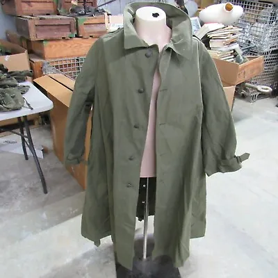 Trench Coat Heavy Canvas With Wool Liner Very Nice European Army Surplus  (FB3) • $40