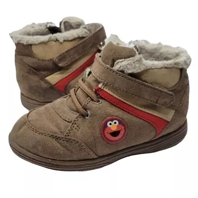 Sesame Street Elmo Strap Faux Suede Booties • $10