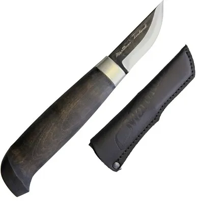 Marttiini Snappy Fixed Knife 2.13  Carbon Steel Blade Curly Birch/Waxed Handle • $41.09