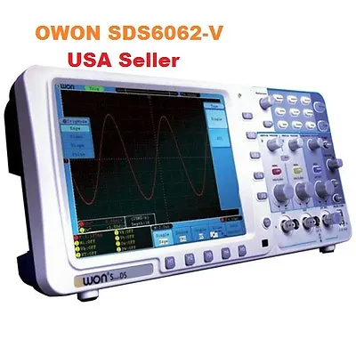 Memory Digital Storage Oscilloscope Owon SDS6062-V 60MHz 2Ch 8  +VGA+Battery • $399