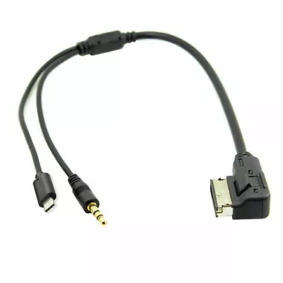 Stereo 3.5mm Audio & USB-C Aux Cord Media In AMI MDI For Car VW AUDI Type-C • $10.11