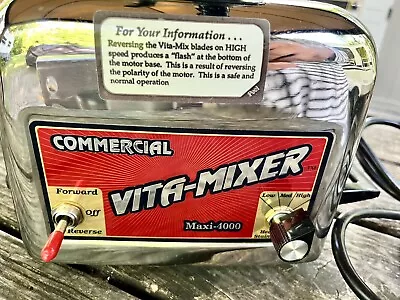 Vitamix Vita Mixer Maxi 4000 Commercial Blender 850 Watts Stainless  NO Plunger • $99.99