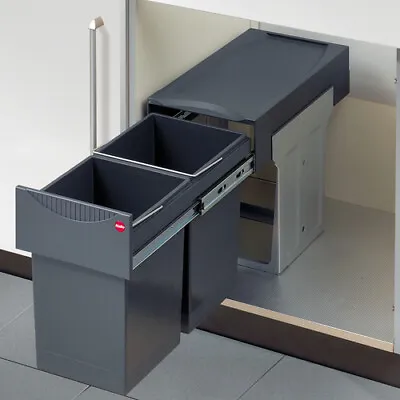 Hailo Tandem Swing Out Kitchen Waste Bin Hinged Door Cabinets Manual Opening • £112.99