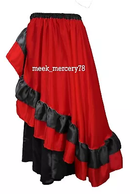 Steampunk Skirt Red Women's Half Circle Women's Pleated Skirt Belly Dance S57 • $42.27