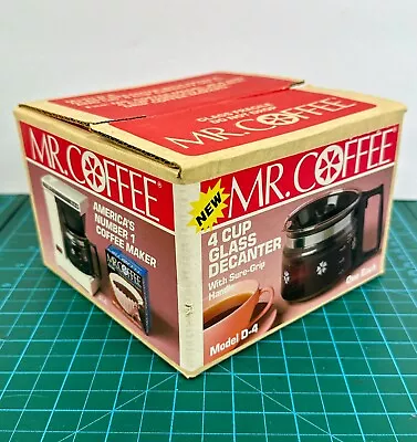 Vintage Mr Coffee 4 Cup Glass Coffee Pot Decanter NOS WEST GERMANY 70s 80s D-4 • $14.98