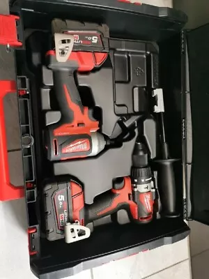 Milwaukee M18CBLPP2F-502C Compact Brushless Combi And Impact Driver Twin Kit 2 X • £120