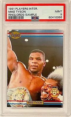 1991 Players International Ringlords Mike Tyson Sample PSA 9 Mint • $174.99