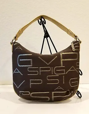 Vintage Via Spiga Canvas Leather Trim Signature Bag • $30