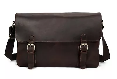 BOSTON - Leather Laptop Messenger Bag • $109.99