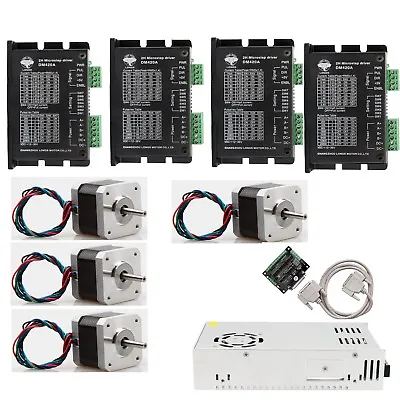 4 Axis Nema 17 Stepper Motor 56oz.in=4kg.cm& Driver DM420A CNC Kit • $138