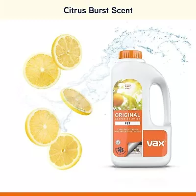 Vax Aaa+ New Version Pet Solution Carpet Cleaner Upholstery 1.5 L Citrus • £14.66