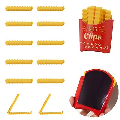 Whimsical Fries Magnetic Food Clips - Set Of 12 Chip Clips: Keep Food Fresh &... • $20.76