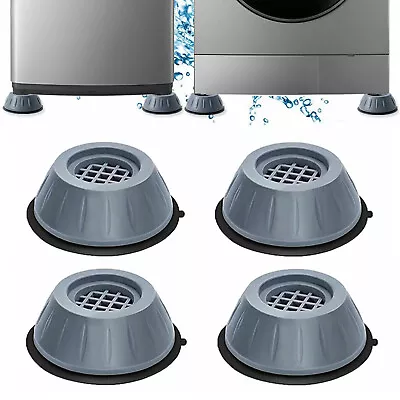 4pcs Washing Machine Support Feet Anti-Vibration Leg Stopper Foot Pad Feet Pads • £4.88