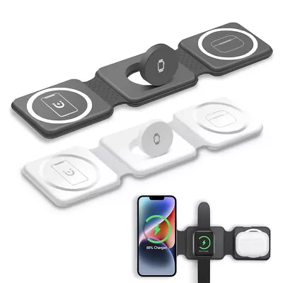 For Apple Watch Air Pods IPhone 3 In1 Wireless Charging Station Foldable Mat Pad • $12.98