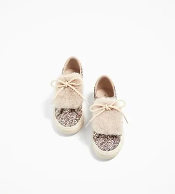 Zara Kids Girl Embellished Detail Plimsolls Size 4.5 EUR 37 NWT • $49