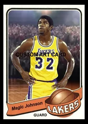 Los Angeles Lakers Magic Johnson 1979-80 Style Custom Art Basketball Card Blank • $6.28