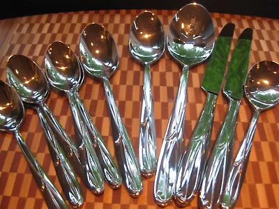 11 Pieces  Mikasa COCOA BLOSSOM Stainless Flatware • $49.99
