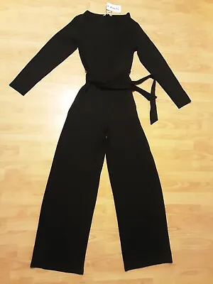 Bnwt Ladies Ro&zo Black Jersey Cowl Neck Jumpsuit Size 6 • £15