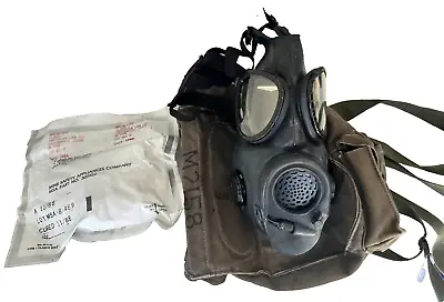 Gas Mask  Military M17 A2 NBC Respirator Medium With Carrier & Extra Filters • $70