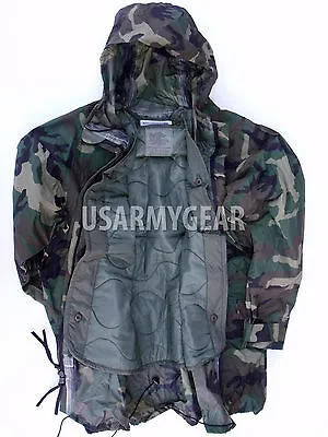 $141 • Buy ORC Woodland Army Improved Rainsuit Wet Weather Rain Jacket Parka +Liner +Pants