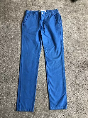 D-Struct Project Blue 100% Cotton Trousers Size 8 Waist 28 • £8