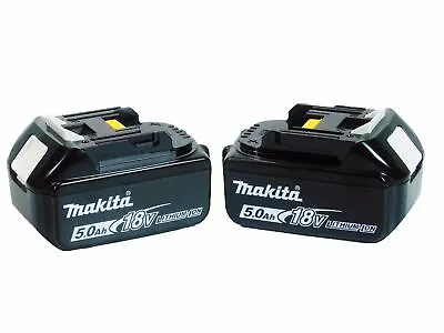 Makita BL1850B 2 Pack 18V Batteries Lithium-Ion 5.0Ah Battery Gauge BL1850B-2 • $127.95