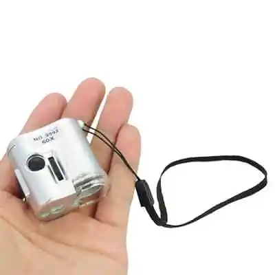 Portable Mini Pocket 60X Microscope Jeweler Loupe Lens Illuminated • $24.95