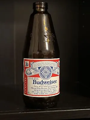 Vintage 1980’s Budweiser Brown Amber Glass Beer Bottle 12 Oz Anheuser-Busch • $18.95