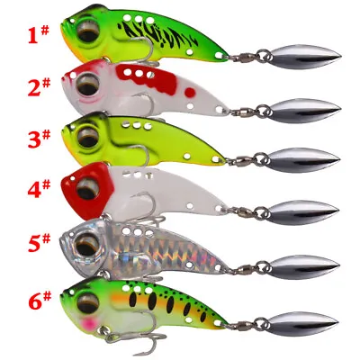 6PCS Metal VIB Blade Lure Sinking Vibration Spinner Baits Spoon Bass Pike Perch • $12.27