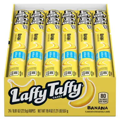 Laffy Taffy Rope Banana 0.81 Ounce (Pack Of 24) • £15.86