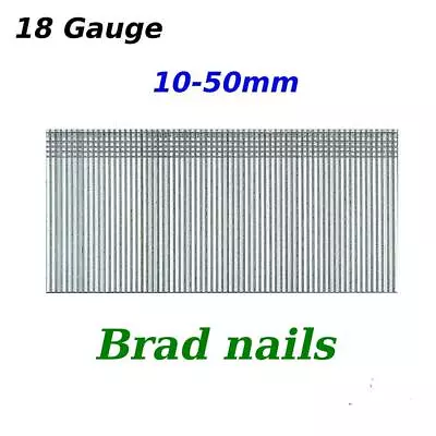 18 Ga G Gauge Galvanised Brad Nails 10 15 20 25 30 35 38 40 45 50 Mm • £2.27