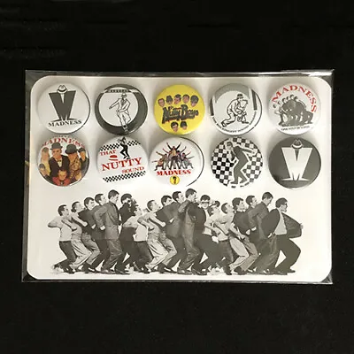 £5.69 • Buy Madness Badges Bundle X 10, Nutty Boys, Ska, 2 Tone, Suggs, 25mm Button Pin