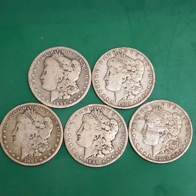 1878-1904 Morgan Silver Dollar Culls Pre-1921 Mix Dates Lot Of 5 Coins • $154.99