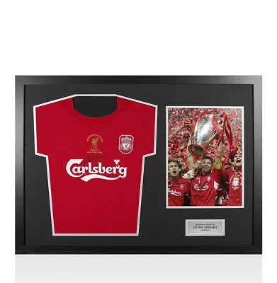 £294.99 • Buy Framed Steven Gerrard Signed Liverpool Shirt - Istanbul 2005 Champions League Wi