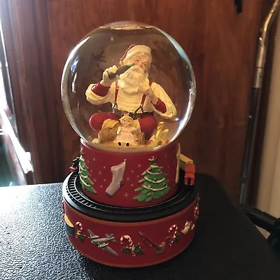 Vintage 1971 Coca-Cola Classic Santa Musical Snow Globe With Moving Train Works! • $27.99