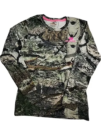 Mossy Oak Camo Women's T Shirt Small Hunting Camping Outdoors Deer Elk Fishing • $9.75