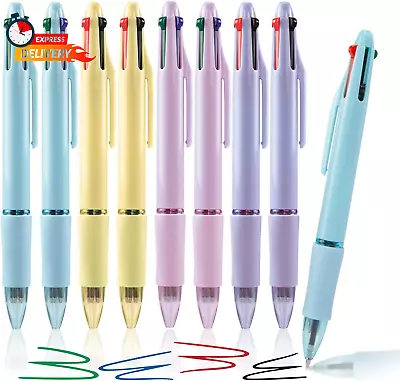 Multicolor Pen In One Ballpoint Pen 4-In-1 Multi Colored Pens Retractable Ball • $9.53