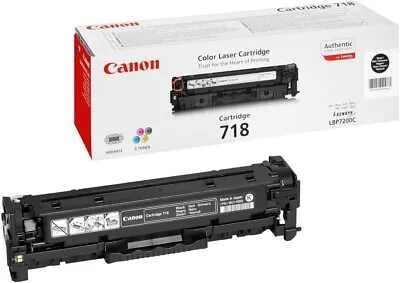 Genuine Canon 718 Black Toner Cartridge  Lbp7200c/7660c/8330c Open Vat Inc • £32.36