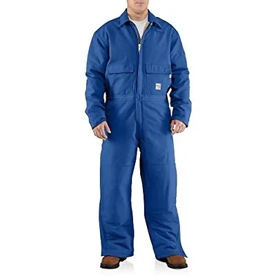 Carhartt Men's Big & Tall Flame Resistant Duck Coverall Royal 4XL FR Insulated • $175