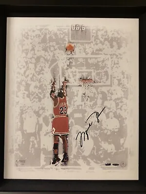 Michael Jordan Autographed UDA  Last Shot  24x28 Framed Limited To 25 Pieces • $15000