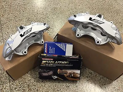 2009-12 Cadillac CTS-V Brembo Silver 6 Piston Front Calipers Pads + Pin Kit ZL1 • $829.99