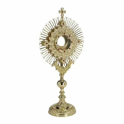 Ornate Jeweled Monstrance With Luna And Case • $799.95