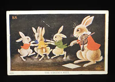 1907 Br'er Rabbit Anthropomorphic Bunny Rabbits Dance Music Postcard ~ Unmailed • $4.95