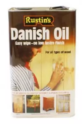 5lt Rustins Solvent Based Danish Oil For Interior And Exterior Wood • £89.98