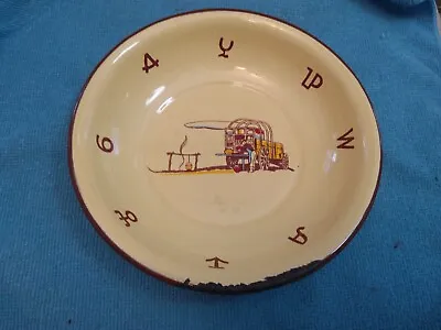 Vintage Monterrey Western Ware Soup Bowl 7 Inch Enamelware Chuck Wagon • $15