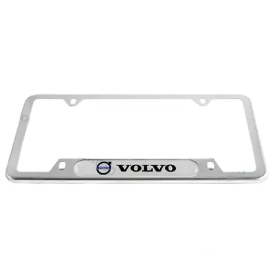 FOR VOLVO 1PC SILVER Stainless Steel Metal License Plate Frame New • $40.97