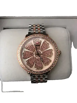 Michele MW21B01B4989 Serein Mid RG Diamond + Pink Topaz Watch + SS/RG Bracelet • $1345.50