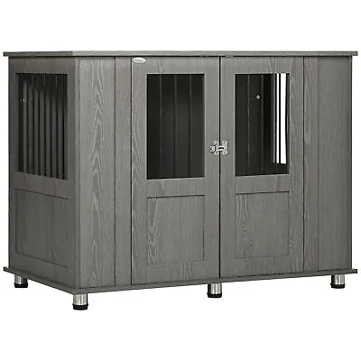 £149.99 • Buy PawHut Dog Crate Kennel Cage For Extra Large Dog, Indoor End Table, Grey