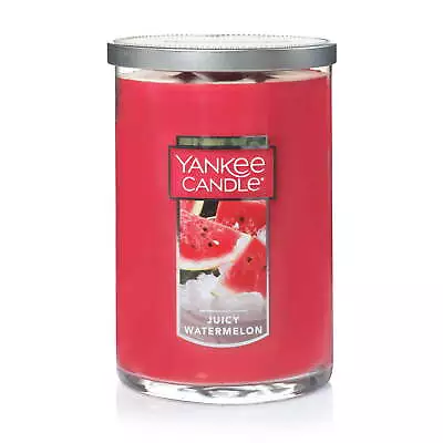 Yankee Candle Juicy Watermelon - 22 Oz Large 2 Wick Tumbler Candle W/ Lid • $18.26